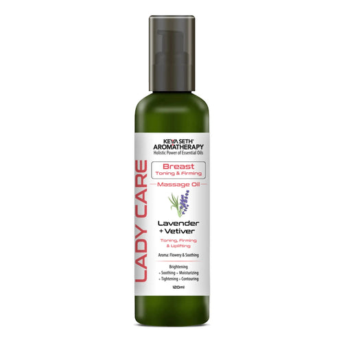 Lady Care Breast Toning & Firming Massage Oil,Toning, Firming & Uplifting, Lavender & Vetiver - Keya Seth Aromatherapy