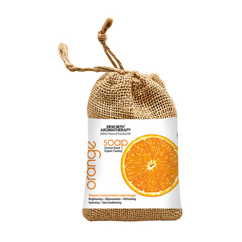 Orange Organic Foaming Soap- Brightening, Rejuvenating, Hydrating with Orange Oil - Keya Seth Aromatherapy