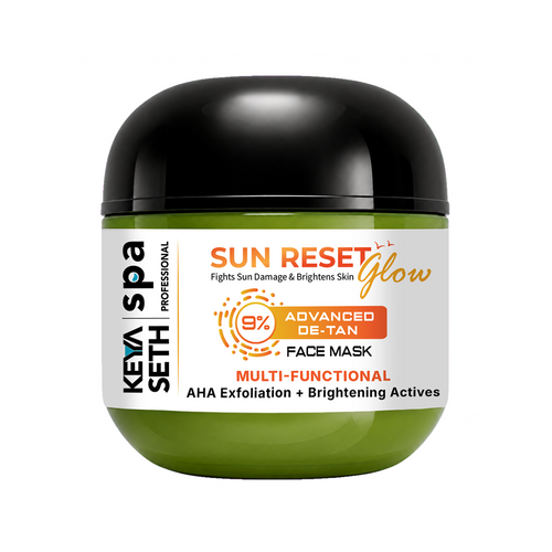 9% Advanced De-Tan SUN RESET Glow Face Mask, 2% Glycolic, 2% Kojic, 5% Niacinamide, Alpha Arbutin, Fights Sun Damage, Exfoliates Dead Skin & Brightens Skin - Keya Seth Aromatherapy