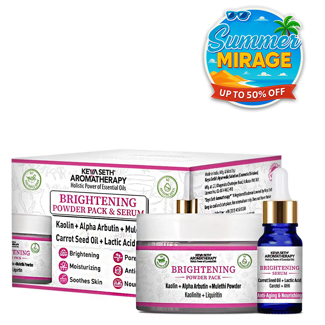 Brightening Pack & Serum with Kaolin, Alpha Arbutin & Lactic Acid