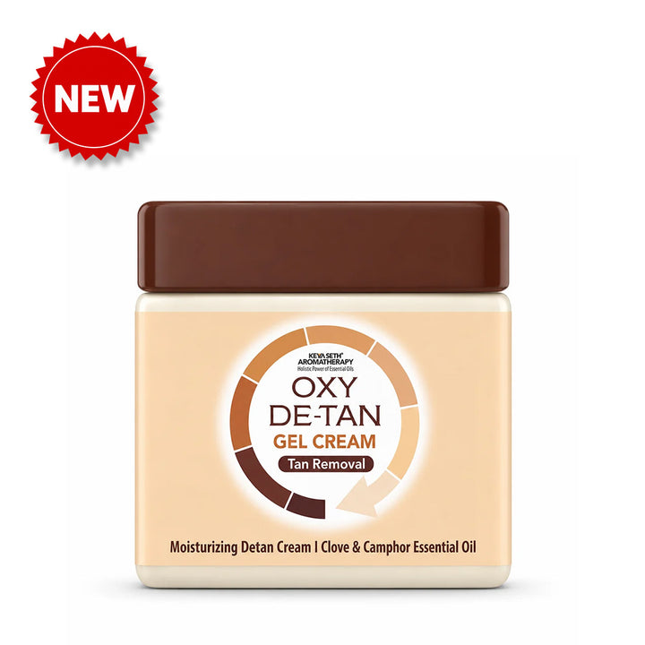 Oxy De-Tan Gel Cream – Moisturizing, Tan Removal & Glowing Skin with Clove and Camphor Essential Oils - Keya Seth Aromatherapy