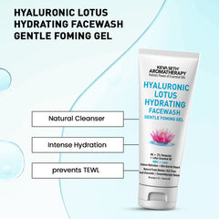 Hyaluronic Lotus Hydrating Facewash, 2 % Pentavitin + Natural Glucoside Foaming, NMFs + Lipids, Skin Barrier Repair, Gentle SLS Free