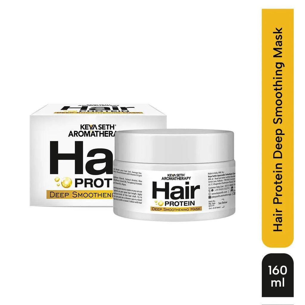 Hair Protein Deep Smoothening Mask Nourishes and Controls Frizz I Avocado Butter & Keratin Protein Enriched I Deeply Conditioning & Hydrating Shiny & Damage Repair-160gm, Hair Care, Hair Styling Products, Keya Seth Aromatherapy