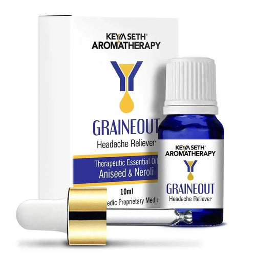 Graine Out-Migraine, Headache, Sinus, Relief Natural Therapeutic Essential Oil Blend of Aniseed & Neroli 10ml - Keya Seth Aromatherapy