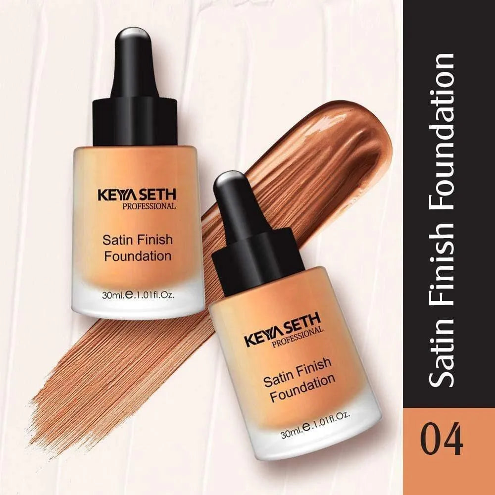 Satin Finish Foundation- Shade 04 | Make Up – Keya Seth Aromatherapy