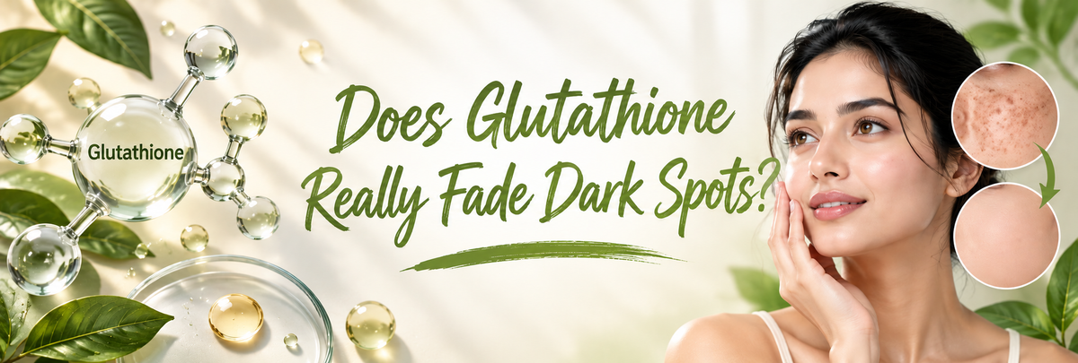 A representative image questioning the role of Glutathione for fading dark spots