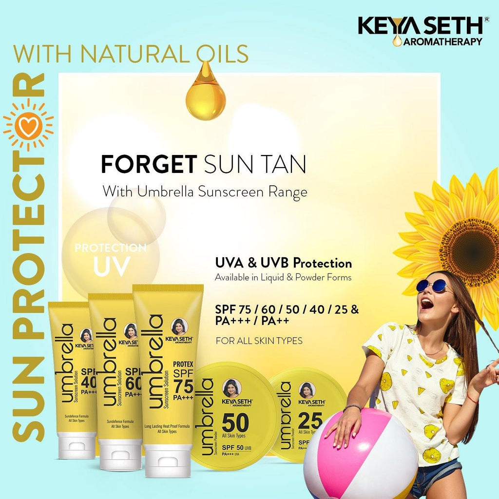 Sunscreen Range - Your Invisible Umbrella - Keya Seth Aromatherapy