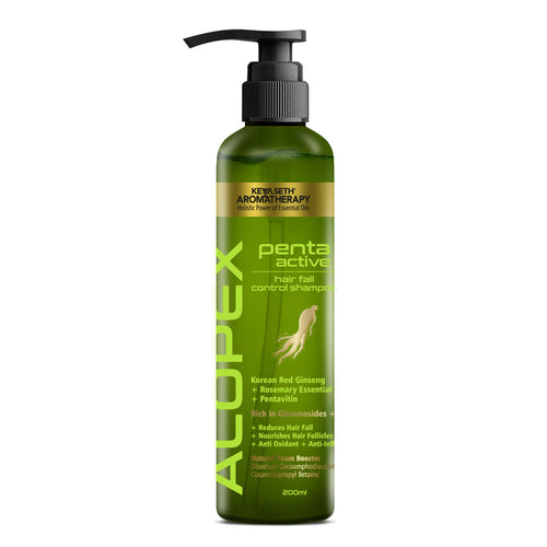 Alopex Penta Active Hair Fall Control Shampoo with Biotin & Pro-Vitamin B5- Promotes New Hair Growth & Reduces Hair Loss, For Men & Women - Keya Seth Aromatherapy