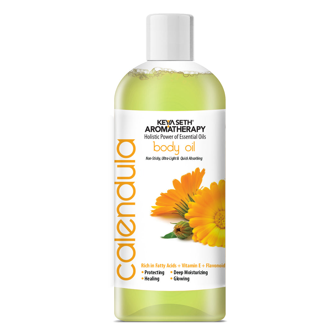 Calendula Body Oil - Protecting, Healing, Deep Moisturizing For Glowing Skin - Keya Seth Aromatherapy