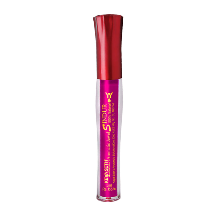 Keya Special Rani Colour Sindur - Aromatic 100% Natural Liquid Sindoor (Magenta) - Long lasting & Waterproof with Organic Pigment - Keya Seth Aromatherapy