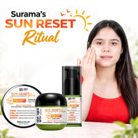 Surama’s Face De-Tan Ritual – Advanced Sun Damage & Tan Removal Scrub, Serum & Face Mask for Dark Spots, Pigmentation, Brightening & Even-Toned Glowing Skin - Keya Seth Aromatherapy