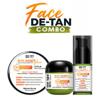 Surama’s Face De-Tan Ritual – Advanced Sun Damage & Tan Removal Scrub, Serum & Face Mask for Dark Spots, Pigmentation, Brightening & Even-Toned Glowing Skin