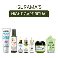 Surama’s Night Skin Care Ritual – Hydrating Face Wash, Exfoliating Toner, Hyaluronic Acid & Vitamin C Serums, Black Rice Moisturizer & Pudding Mask for Deep Hydration, Barrier Repair, Brightening & Anti-Ageing