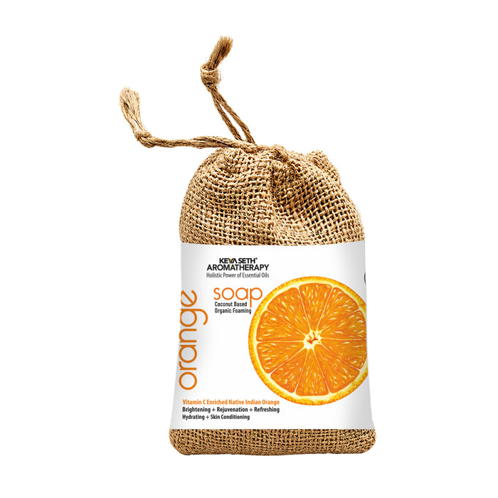 Orange Organic Foaming Soap- Brightening, Rejuvenating, Hydrating with Orange Oil - Keya Seth Aromatherapy