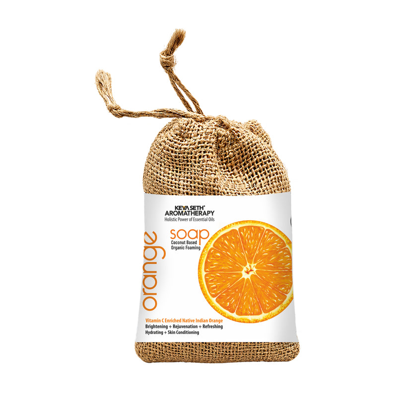 Orange Organic Foaming Soap- Brightening, Rejuvenating, Hydrating with Orange Oil - Keya Seth Aromatherapy