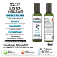 Korean Glass Skin Toner Essence - 1% Black Rice, 3% Niacinamide, Peptide, Hydration, Barrier Repair, Smooth, Brighter Skin - Keya Seth Aromatherapy