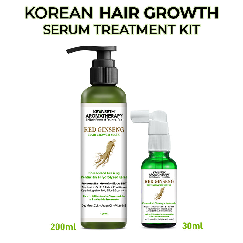 Red Ginseng Hair Growth Kit,Shampoo Serum,Blocks DHT,Promotes