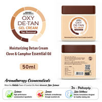 Oxy De-Tan Gel Cream – Moisturizing, Tan Removal & Glowing Skin with Clove and Camphor Essential Oils - Keya Seth Aromatherapy