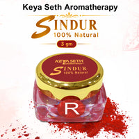 100% Natural Dust Sindoor Red with Herbs Extracts & Floral Pigments Kumkum, No side Effects & No Hair Fall - Keya Seth Aromatherapy