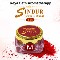 100% Natural Dust Sindoor Maroon with Herbs Extracts & Floral Pigments Kumkum, No side Effects & No Hair Fall - Keya Seth Aromatherapy
