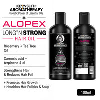 Alopex Long N Strong Hair Oil with Rosemary & Tea Tree Essential Oil – Strengthens Hair, Reduces Hair Fall, Promotes Hair Growth & Nourishes Hair Follicles & Scalp - Keya Seth Aromatherapy