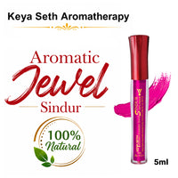 Aromatic 100% Natural Liquid Sindoor (Magenta) - Long lasting & Waterproof with Floral Pigment - Keya Seth Aromatherapy