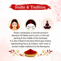 100% Natural Dust Sindoor Red with Herbs Extracts & Floral Pigments Kumkum, No side Effects & No Hair Fall - Keya Seth Aromatherapy