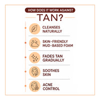 Oxy De Tan Clay Foaming Facewash Hydration & Moisturizing Infused with Clove & Camphor Oil, Removes Tan & Dead Skin Cells SLS & Paraben Free 100ml - Keya Seth Aromatherapy