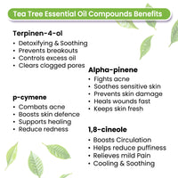 Tea Tree Body Oil - Moisturising, Anti Acne, Cleansing, Soothing & Purifies Skin; Non-Sticky, Quick-Absorbing