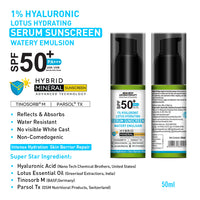 Surama’s Day Skin Care Ritual – Hydrating Face Wash, 1.5% Hyaluronic Acid Serum, Hyaluronic Sunscreen SPF50 & Matte Loose Translucent Powder for Intense Hydration, Barrier Repairing, Anti-Ageing & UV Protection