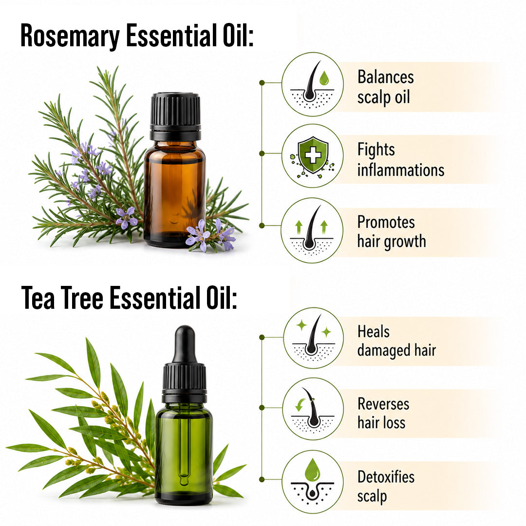 Alopex Long N Strong Hair Oil with Rosemary & Tea Tree Essential Oil – Strengthens Hair, Reduces Hair Fall, Promotes Hair Growth & Nourishes Hair Follicles & Scalp - Keya Seth Aromatherapy