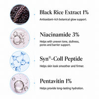 Korean Glass Skin Gel Moisturizer - 1% Black Rice, 2% Niacinamide & Peptide – Hydrates, Brightens & Strengthens Skin Barrier - Keya Seth Aromatherapy