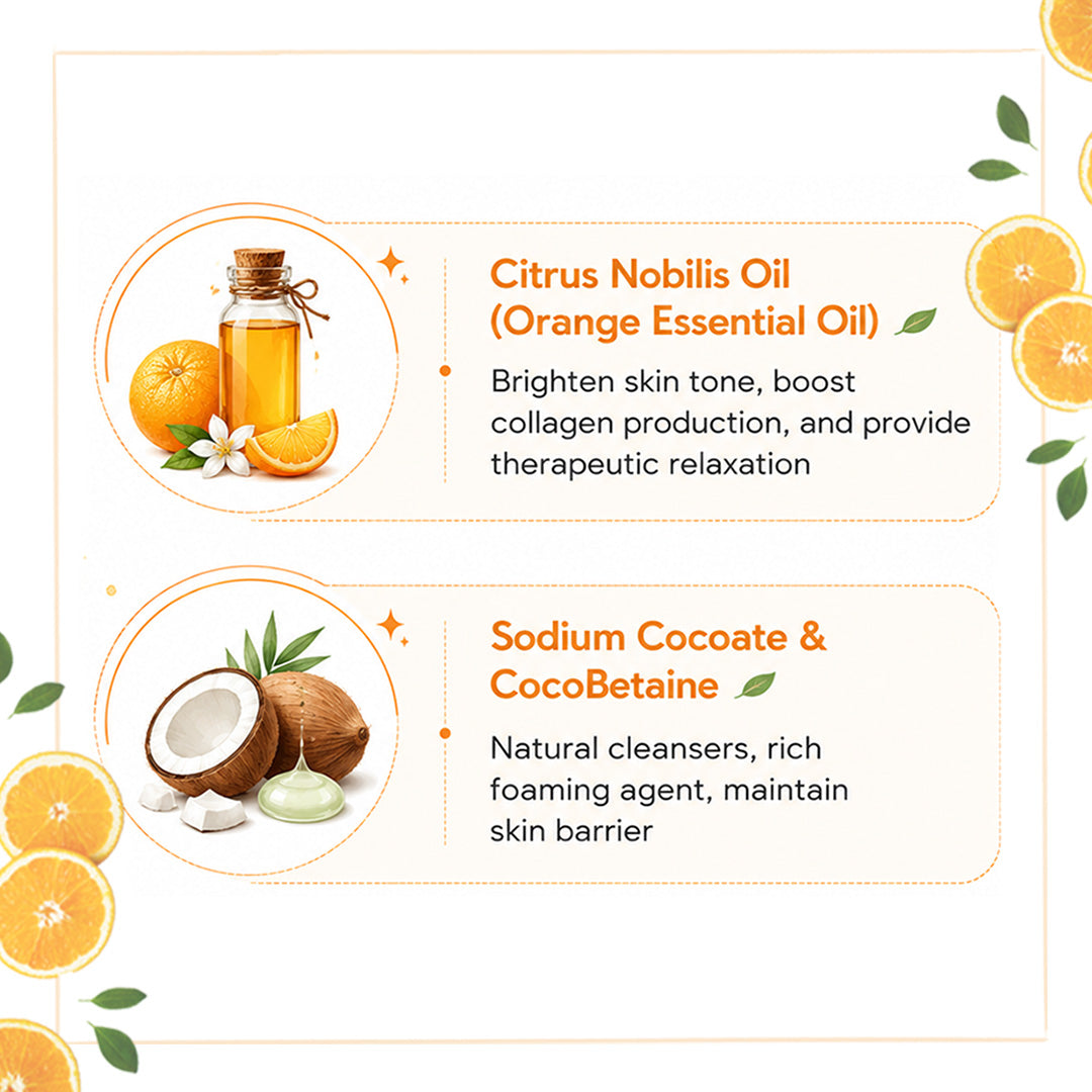 Orange Organic Foaming Soap- Brightening, Rejuvenating, Hydrating with Orange Oil