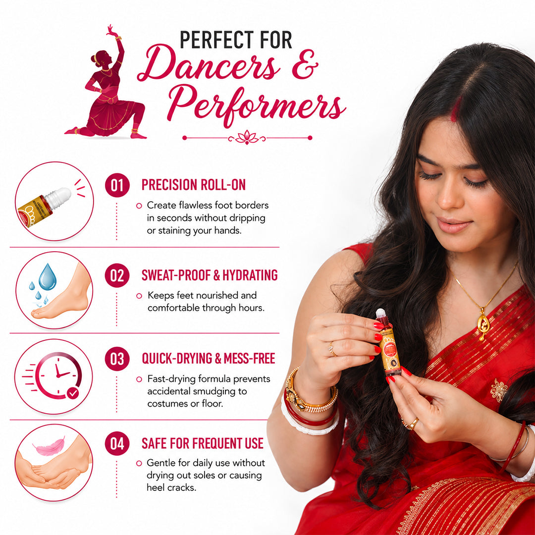 100% Natural - Alta Pen Roll On Applicator - for Hands and Feet, for Dance,Festival & Rituals, Floral Pigments, No Side Effects, Easy to Apply, Quick Washable - Keya Seth Aromatherapy