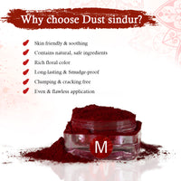100% Natural Dust Sindoor Maroon with Herbs Extracts & Floral Pigments Kumkum, No side Effects & No Hair Fall - Keya Seth Aromatherapy