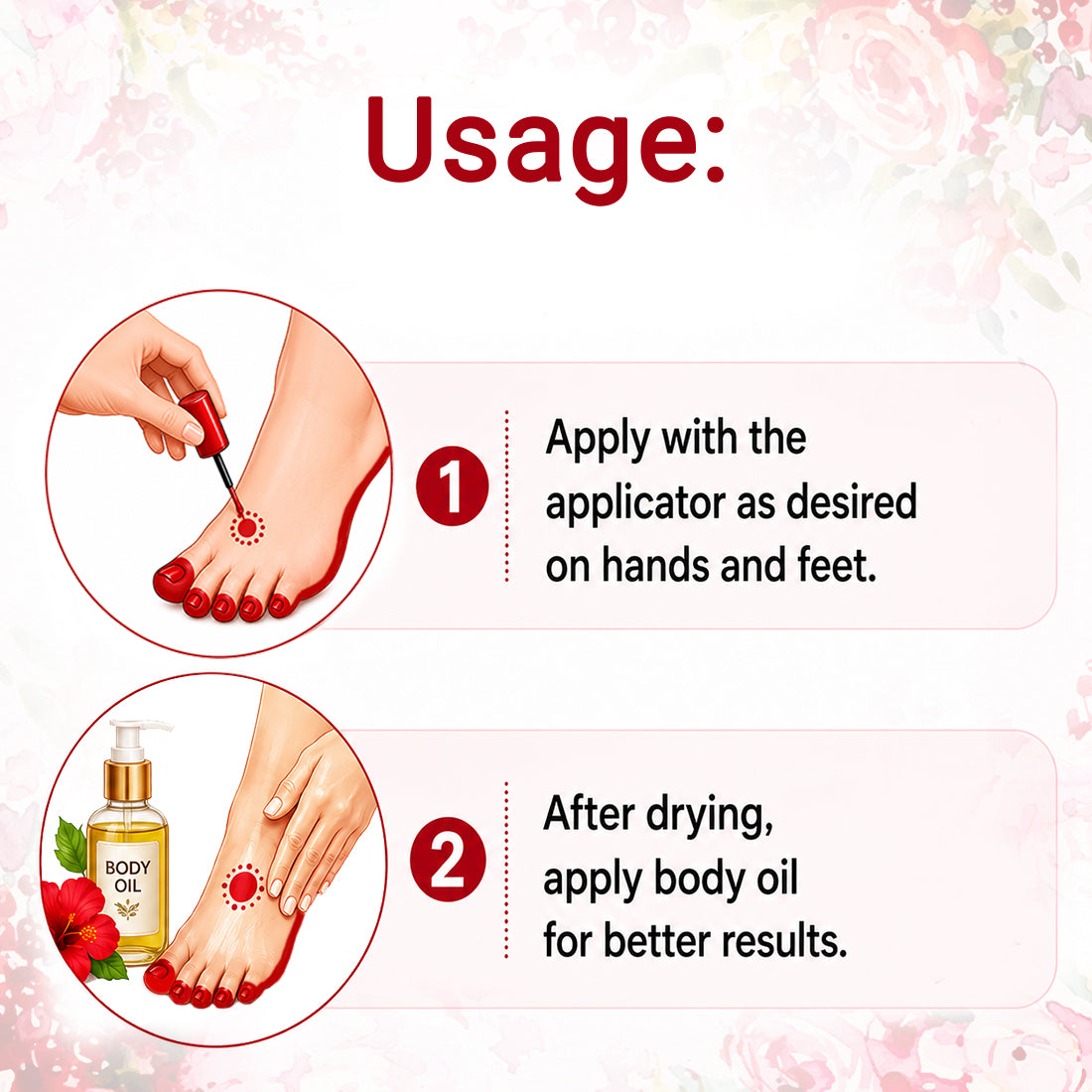 100% Natural Red Alta Feet Colour Enriched with Floral Pigments, No Side- Effects - Keya Seth Aromatherapy