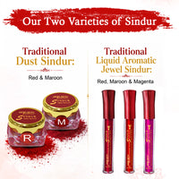 100% Natural Dust Sindoor Red with Herbs Extracts & Floral Pigments Kumkum, No side Effects & No Hair Fall - Keya Seth Aromatherapy