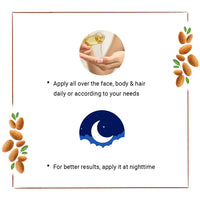 Sweet Almond Oil for Face, Body & Hair – Moisturizing, Anti-Aging, Hair Growth & Scalp Nourishment with Vitamin E & Fatty Acids - Keya Seth Aromatherapy