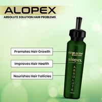 Alopex Absolute, for Acute Hair Fall & Hair Growth Water Based Solution Enriched with Korean Red Ginseng Vitamin H (Biotin) & Vitamin E, B3 & B5 - Keya Seth Aromatherapy