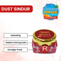 100% Natural Dust Sindoor Red with Herbs Extracts & Floral Pigments Kumkum, No side Effects & No Hair Fall - Keya Seth Aromatherapy
