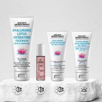 Daily Skincare Routine for Spot Removal & Hydration – Facewash, Serum, Moisturizer, SPF 30 Sunscreen With Hyaluronic Acid, Daisy Flower, Alpha Arbutin, Beetroot Extract, Mulberry Root Extract, Vitamin C & B5 to Fade Dark Spots, Scars & Even Skin Tone - Keya Seth Aromatherapy