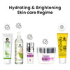 Hydrating & Brightening Skincare Routine Kit - Aloe Vera Face Wash, Green Coconut Toner, Brightening Serum, Whitening Cream & Umbrella SPF 60 Sunscreen for Radiant Skin - Keya Seth Aromatherapy