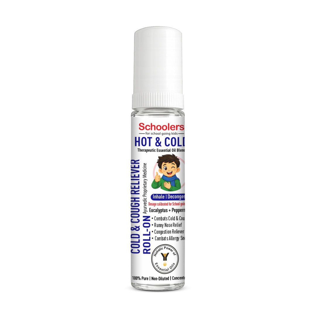 Schoolers Hot & Cold – Baby & Kids Cold & Cough Roll-On | Relief Runny Nose, Congestion & Sneezing - Keya Seth Aromatherapy