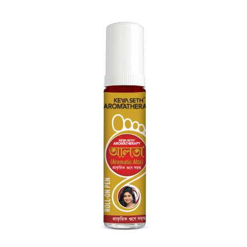100% Natural Aromatic Alta Roll-On Pen for Hands & Feet - Floral Pigments, No Side Effects - Keya Seth Aromatherapy