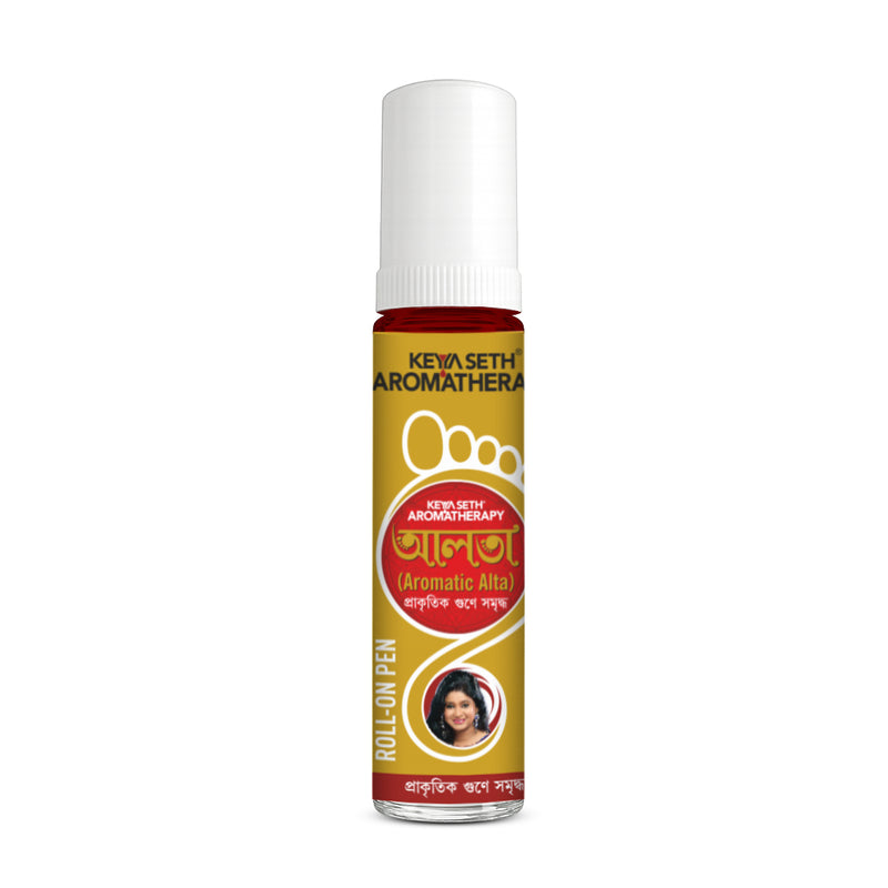 100% Natural Aromatic Alta Roll-On Pen for Hands & Feet - Floral Pigments, No Side Effects - Keya Seth Aromatherapy