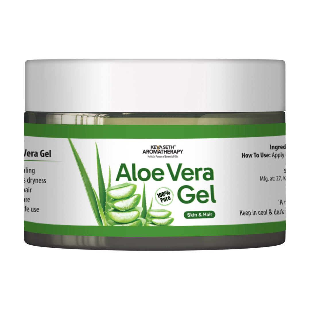 100% Pure Aloe Vera Gel for Skin & Hair - Hydrating, Reduces