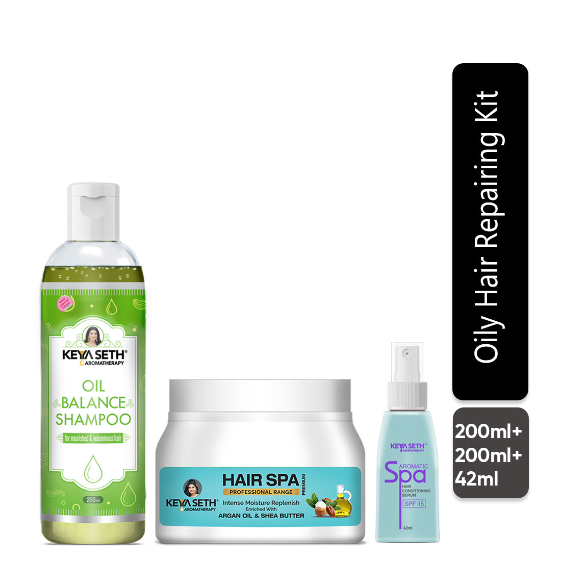 Oily Hair Repair Kit: Shampoo, Spa & Serum for Smooth, Frizz-Free
