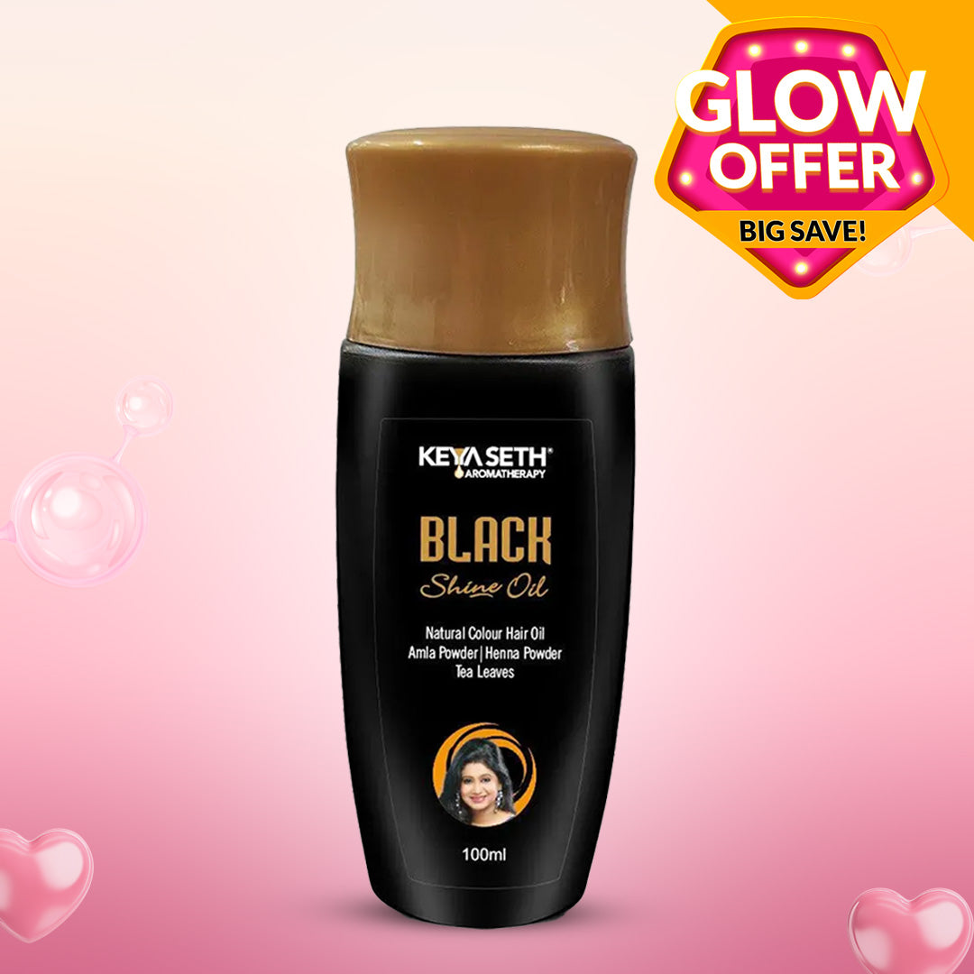 Black Shine Oil-Natural Hair Colour Gel-Based Dye for Grey Coverage, Men & Women - Keya Seth Aromatherapy