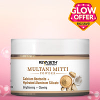 Multani Mitti Powder Face Pack for Women & Men Brightening + Glowing Skin