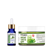 Rosemary Essential Oil DIY Skincare Kit – Rosemary Oil & Aloe-Vera Gel Fights Acne & Anti Aging, Reduces Wrinkles & Redness for Clear, Glowing Skin - Keya Seth Aromatherapy